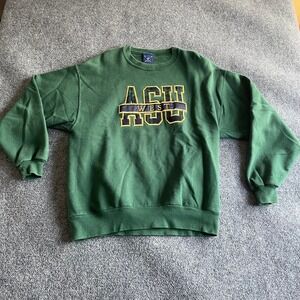 Vintage Oarsman 913 ASU West Arizona State University Green Sweatshirt Mens L